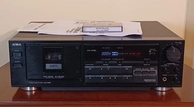 Aiwa AD-F800U 3 head cassette deck, Dolby B,C NR, HX PRO, Dual Capstan, Working - image 1 of 4