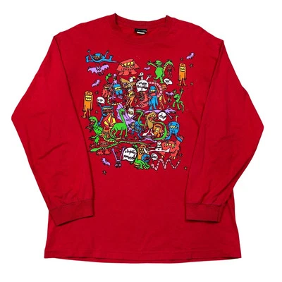 Rare Vintage Volcom Ryan Sheckler Lil Monsters Long Sleeve Shirt Men's Large - Image 1 of 4