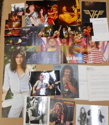Lote de recuerdos vintage de Van Halen - autógrafos, carteles, fotos originales, etc. Foto 1 de 4