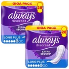 Always Discreet Sensitive Bladder Extra Secure Dry 6 Long Plus Pack 2 x 28 Pads