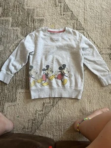 Kids Vintage Mickey Mouse “The One & Only” Crew Neck Well Worn in Pullover 5T - Picture 1 of 6