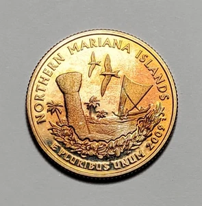 TONED 2009 S NORTHERN MARIANA ISLANDS WASHINGTON QUARTER CLAD PROOF UNC #P2526 - Picture 1 of 2