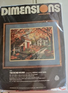 Dimensions Needlepoint Kit #2226 The Road Home 1983 sellado 16" x 12" - Imagen 1 de 4