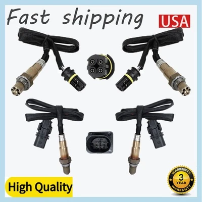 Juego de 4 sensores de oxígeno aguas arriba + aguas abajo para BMW 650I 4,8 L V8 2006 2007-2010 Foto 1 de 4