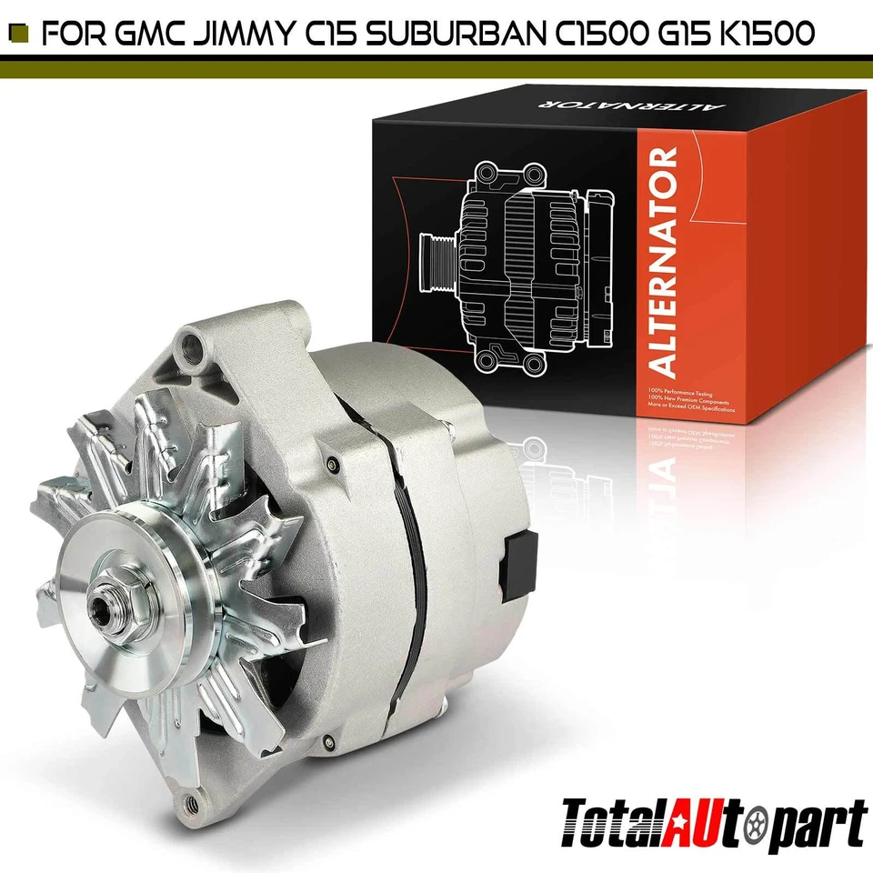 New Alternator for GMC C15 C25 C35 1975-1978	 63 Amp 12 Volt CW 1-Groove Pulley - Image 1 of 4