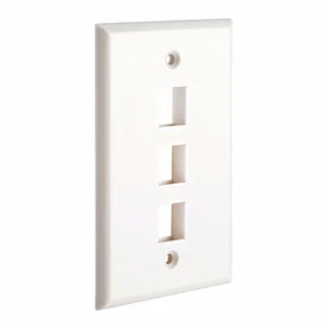 Cmple - 3 Port Keystone Wandplatte Single-Gang Wandplatte mit Standardgröße Schlüssel - Bild 1 von 1