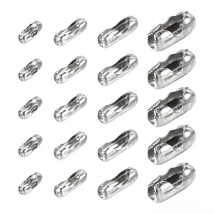 270Pcs Stainless Steel Ball Chain Connectors Replacement Clasps - Picture 1 of 5