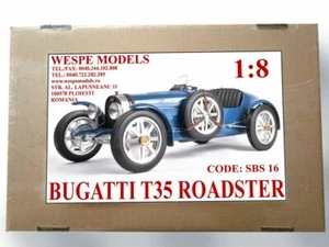 KIT 1:8 BUGATTI T35 - ROADSTER - MODELLI WESPE kit resina auto da corsa SBS16 - Foto 1 di 1