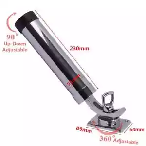 Stainless Steel Fishing Rod Holder,Deck Mount,Adjustable Yacht,Boat Accessories - Picture 1 of 7
