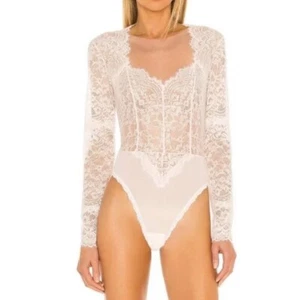 Monique Lhuillier x Hanky Panky Gallon Spitzen Body Dessous L - Bild 1 von 8