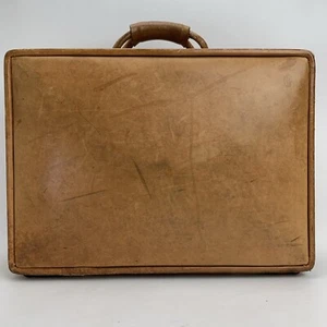 HARTMANN Belting Leather Attorney Briefcase Hard Case Locking Attache Brown Bag - Picture 1 of 24