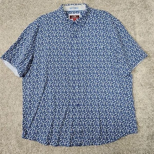 Johnston Murphy Shirt Mens XL Short Sleeve All Over Print Shark - Picture 1 of 8