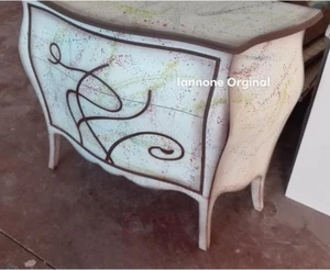 COMO' BOMBATO CONSOLLE BIANCO CON DECORI A POIS PERSONALIZZABILE - Foto 1 di 2