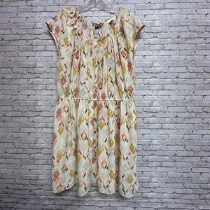 Lauren Conrad Women's Size XXL Floral Dress Pleat Neck Keyhole Tie in Back - Picture 1 of 13