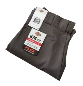 PANTALONES DE TRABAJO DICKIES PARA HOMBRE 874 AJUSTE ORIGINAL GRIS GRAVA TALLA 32x32 NUEVOS CON ETIQUETAS - Imagen 1 de 13