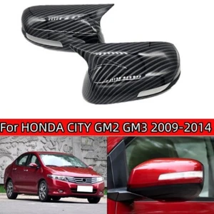 2X Carbon Fiber Car Side Rearview Mirror Assy Wing For HONDA CITY GM2 GM3 09-14 - Bild 1 von 8