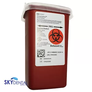 High Quality Quart Sharps Container Biohazard Needle Disposal Tattoo - Dental - Picture 1 of 2