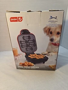 Dash Mini Hundeleckerli-Zubereiter rot Antihaft-Oberfläche ergibt 6 Leckerli mit Rezeptbuch Neu im Karton - Bild 1 von 7