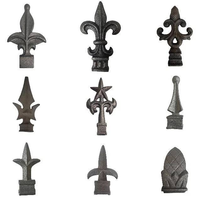 Cast Iron Fence Finials, Multiple Styles & Sizes, 1/2 to 1 Inch Square + Round - Image 1 of 1