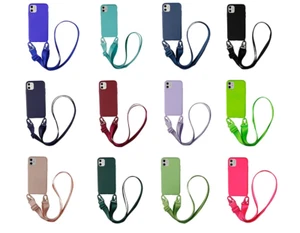 Schutzhülle Apple iPhone 13 Pro Max Hülle breites Band Handykette Bag Handy Gurt - Bild 1 von 10
