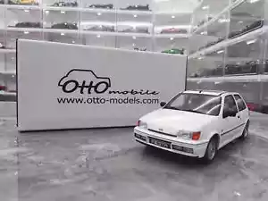 OTTO 1/18 Ford Fiesta MK3 Edizione Limitata Modello Auto Diecast Regali Display Bianco - Foto 1 di 14