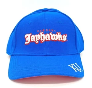 University of Kansas Jayhawks NCAA Athletic Mens Blue Adjustable Game Hat - Picture 1 of 4