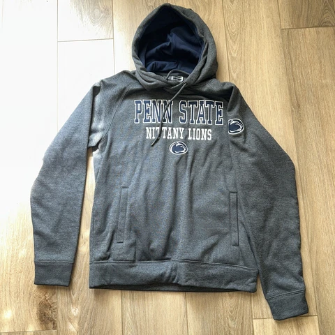Penn State Hoodie Pullover  Mens Size Large Embroidered Logo Fleece lined Cover