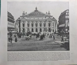 C1890 Stampa ~ GRAND OPERA HOUSE PARIGI - Bild 1 von 1