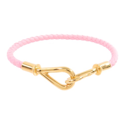HERMÈS Bracciale HERMES GHW Jumbo H Swift pelle metallo