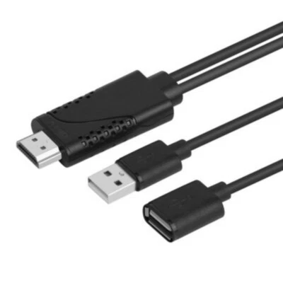 USB Buchse auf 1080P HDMI Stecker HDTV Adapter Ladeadapter für IOS Android 3in1! - Bild 1 von 4