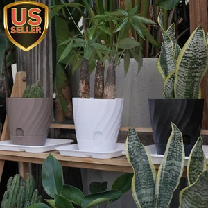 Plant Pots with Drainage, Self Watering Pots for Indoor Plants, Home Decor Fl... - Picture 1 of 7