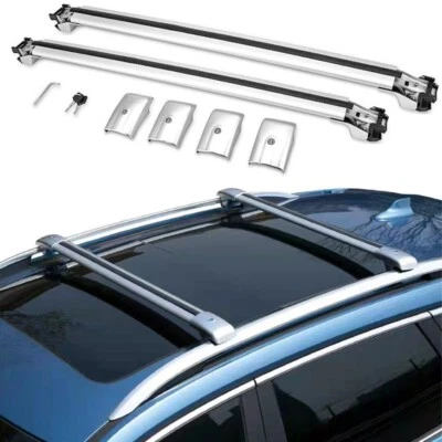 2Pcs Fit for Lincoln Navigator 2018-2024 Roof Rail Rack Cross bars Cargo carrier - Image 1 of 4