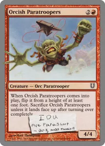 4 Orcish Paratroopers 4x x4 - LP - Unhinged - SPARROW MAGIC mtg - Picture 1 of 1