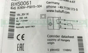 1Pcs New For Balluff Proximity Switch Sensor BHS B265V-PSD15-S04 - Picture 1 of 4