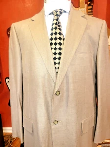 44R Oakton hellbrauner Sportmantel Seide/Wolle mit passender Seidenkrawatte Vintage - Bild 1 von 17