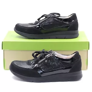 Waldläufer K-Jenny Damen Halbschuhe Sneaker EUR 37,5 UK 4,5 Schwarz Leder NEU - Bild 1 von 27