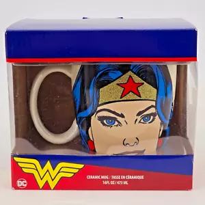 Wonder Woman Mug 16 oz. Multicolor DC Comics Justice League Retro Ceramic Y2K - Picture 1 of 5