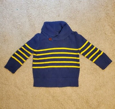 Suéter Náutico Baby Gap Cálido Azul Marino Rayas Talla 12-18M Foto 1 de 4