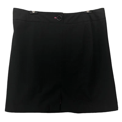 Pierre Cardin Skirt Womens 12 Black A-Line Lightweight Lined Zip Preppy Ladies - Image 1 of 4