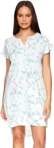 Kathy Ireland Sleepwear Women's Floral Lounge Short Sleeve Dorm Nightgown Medium - Picture 1 of 6