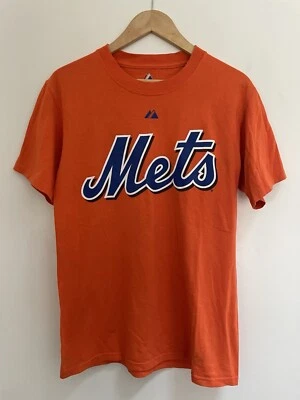 Camisa manga curta laranja Majestic Adults New York Mets Johan Santana #57 P - Imagem 1 de 4