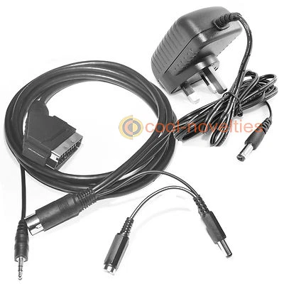 AMSTRAD CPC 464 TV CONNECTION KIT - PSU ADAPTER & ACTIVE RGB SCART CABLE - Image 1 of 3