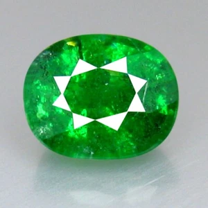 1.13 CTS 6x5mm Ovalado, Maravilloso Fuego Brillante 100% Natural Tsavorita Verde Granate - Imagen 1 de 3