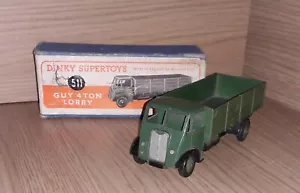 Camión Dinky Supertoys 511 Guy 4 toneladas verde oscuro raro en caja - Imagen 1 de 11