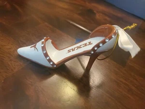 University of Texas Longhorns Collegiate High Heel Hanging Ornament Rhinestones - Picture 1 of 5