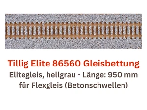 Tillig Elite 86560 Gleisbettung, Länge 950 mm, für Flesxgleis (Beton), H0 - Bild 1 von 1