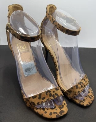 MATERIAL GIRL Mujer BLAIRE Leopardo Estampado Animal Sandalia Tacón Zapatos Talla 6M Foto 1 de 4