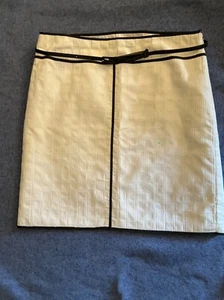 Ann Taylor Damen gefütterter weißer Rock mit Gürtel.  Größe12p - Bild 1 von 5