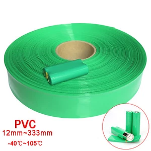 Envoltura de tubos retráctiles de PVC verde paquete de baterías de radiocontrol pin LED 9 mm - 180 mm tamaño plano - Imagen 1 de 6