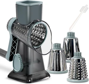 Rotary Cheese Grater with Handle Vegetable Cheese Shredder Slicer Grater for Kit - Picture 1 of 12